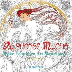 Alphonse Mucha Art Colouring Book