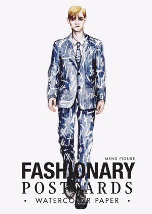 Fashionary Postcards Watercolor Mens Figure