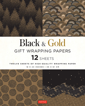 Black and Gold Gift Wrapping Papers*