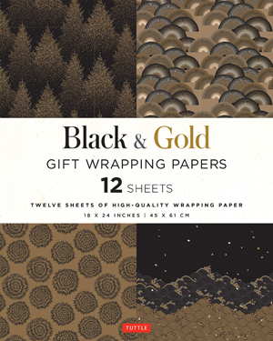 Black and Gold Gift Wrapping Papers