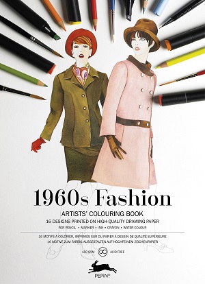 1960 Fashion - Artists Colouring Book