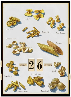 Pasta Perpetual Poster Calendar