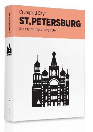 Crumpled City Map-St Petersburg